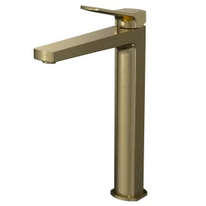 VikingBad Arla Servantkran Høy - Børstet Messing