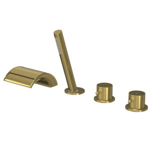 VikingBad Oase Badekarbatteri - Børstet Messing