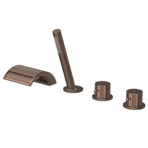 VikingBad Oase Badekarbatteri - Børstet Roségull