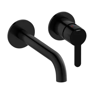 Silhouet Servantkran for innbygging m/Rosett 180 - Sort Matt