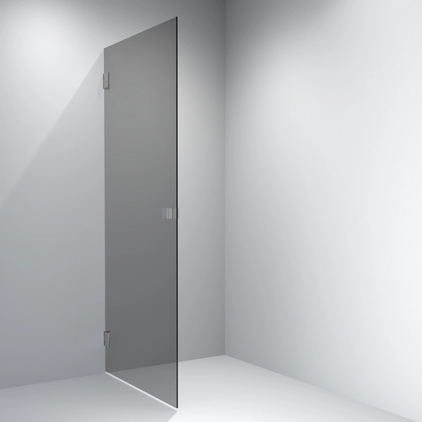 VikingBad Emil Dusjdør Rett - Krom/Sotet