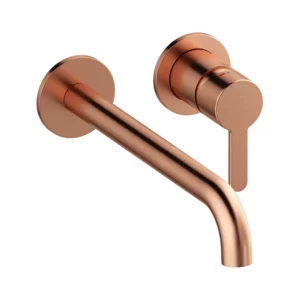 Silhouet Servantkran for innbygging m/Rosett 250 - Børs. Kobber