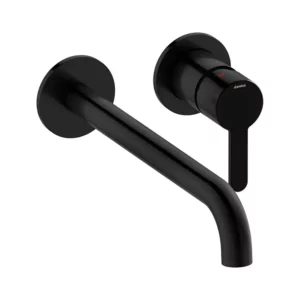 Silhouet Servantkran for innbygging m/Rosett 250 - Sort Matt