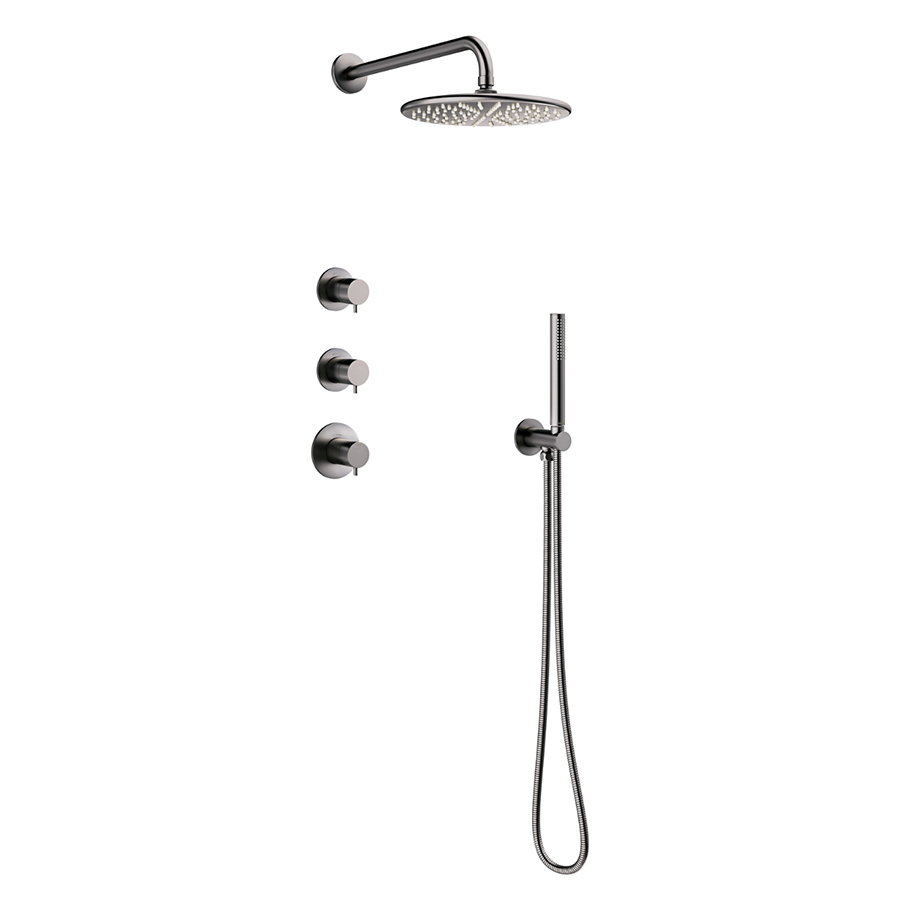 Silhouet XS1 Takdusj for innbygging - Børstet Grafitt