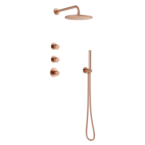 Silhouet XS1 Takdusj for innbygging - Børstet Kobber