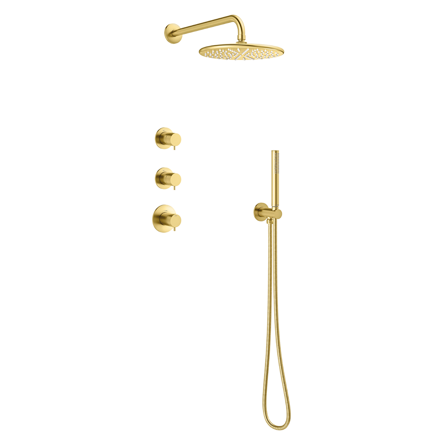 Silhouet XS1 Takdusj for innbygging - Børstet Messing