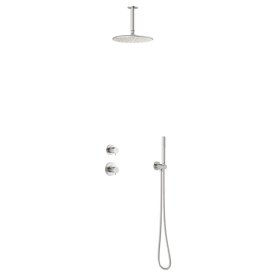 Silhouet DS2 Takdusj for innbygging - Børstet Stål