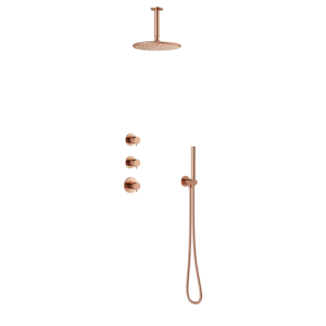 Silhouet XS2 Takdusj for innbygging - Børstet Kobber