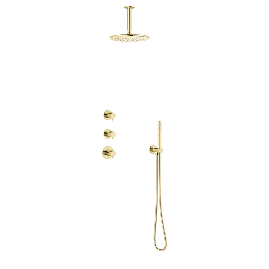 Silhouet XS2 Takdusj for innbygging - Messing