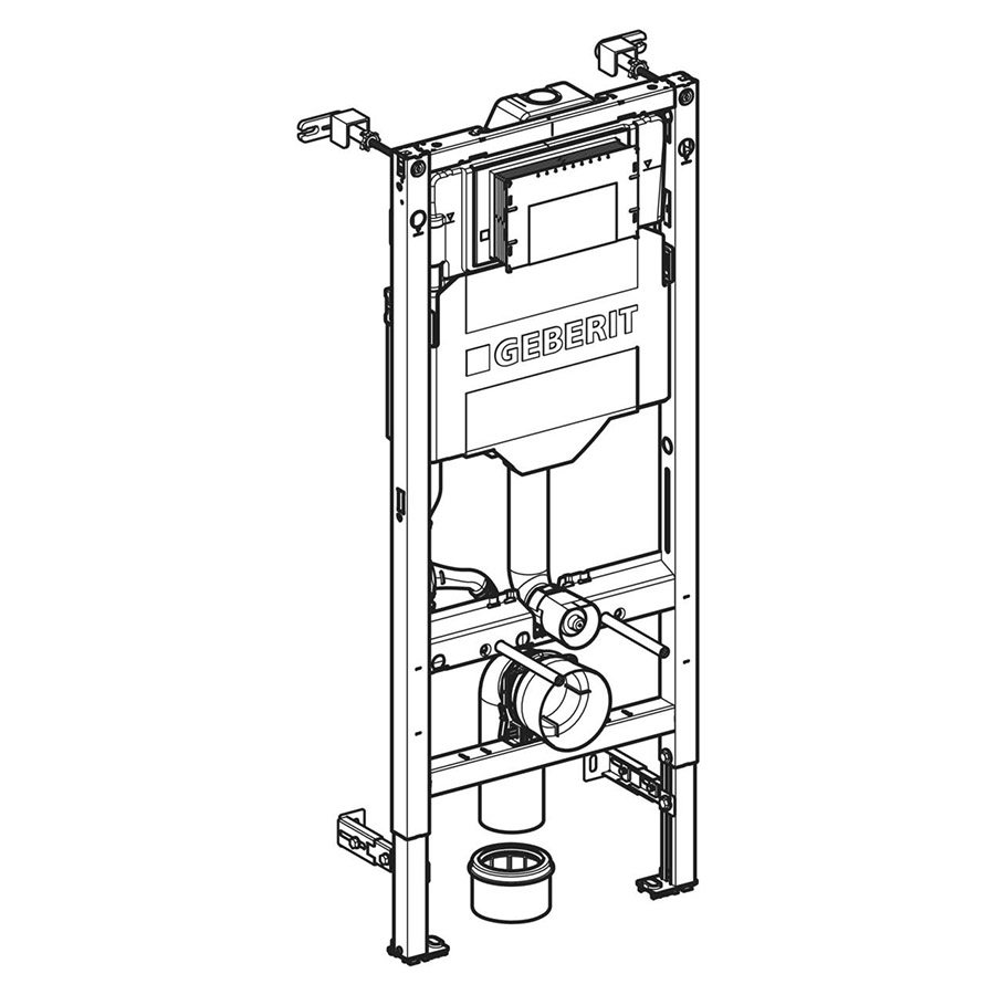 Geberit Duofix-element for vegghengt toalett, 112 cm - Bilde 2