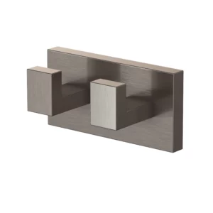 VikingBad Luna Rett Knagg 2 kroker - Børstet Grå