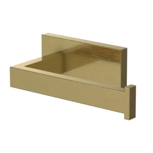 VikingBad Luna Rett Toalettrullholder - Børstet Messing