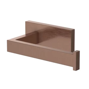 VikingBad Luna Rett Toalettrullholder - Børstet Roségull