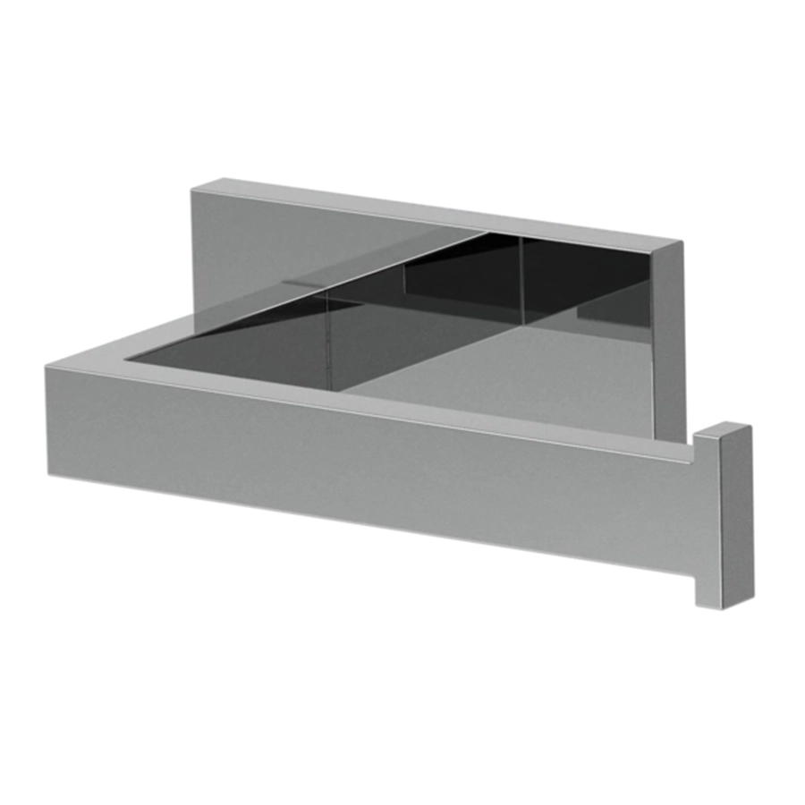 VikingBad Luna Rett Toalettrullholder - Krom