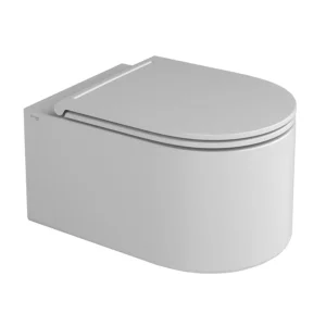 Olympia Monolith Vegghengt Toalett m/Sete - Hvit