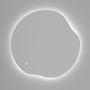 VikingBad Maya speil med organisk asymmetrisk form og integrert LED-belysning