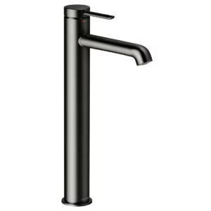 Iris høy servantkran i børstet grafitt – moderne og eksklusiv kran til bolleservant.