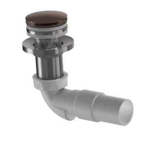 Vannlås PUM og bunnventil til MIE servanter – børstet roségull.