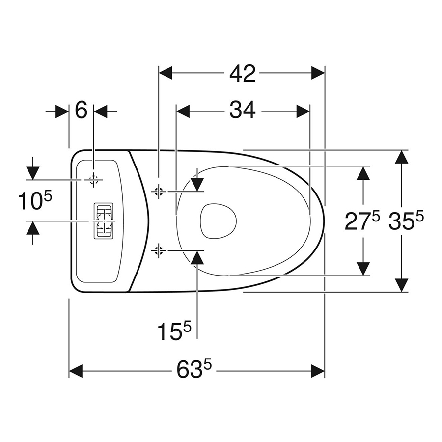Porsgrund Glow 63 Gulvstående Toalett - Bilde 2