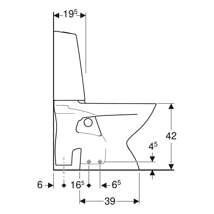 Porsgrund Glow 63 Gulvstående Toalett - Bilde 4